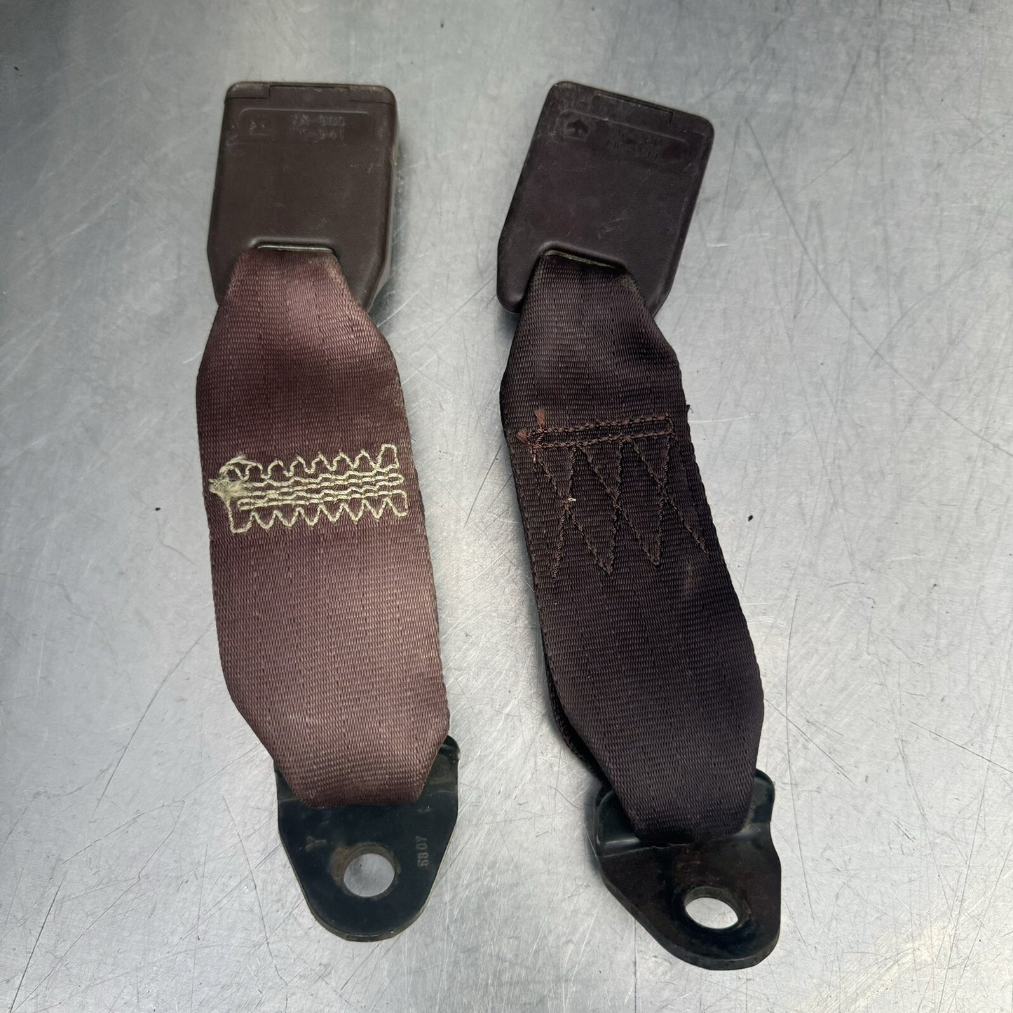 Toyota Corolla AE86 Rear Seat Belt Receiver Red Pair #1