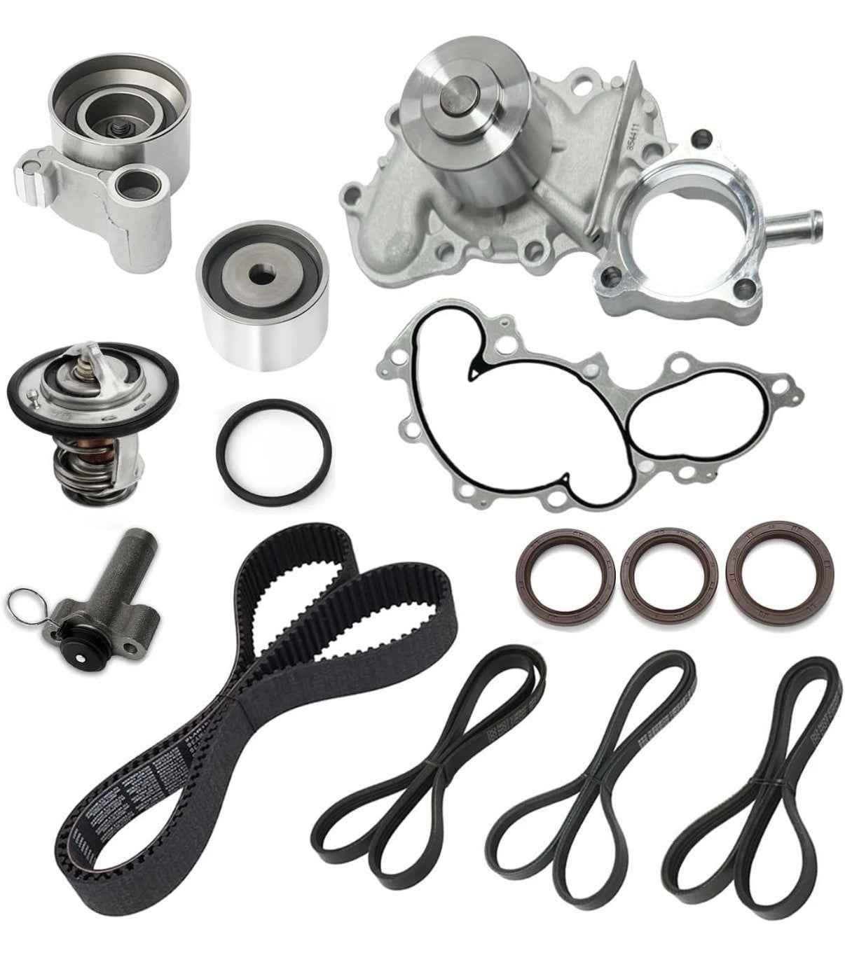 TKT-025 Engine Timing Belt Kit with Water Pump Compatible with 1996-2002 Toyota