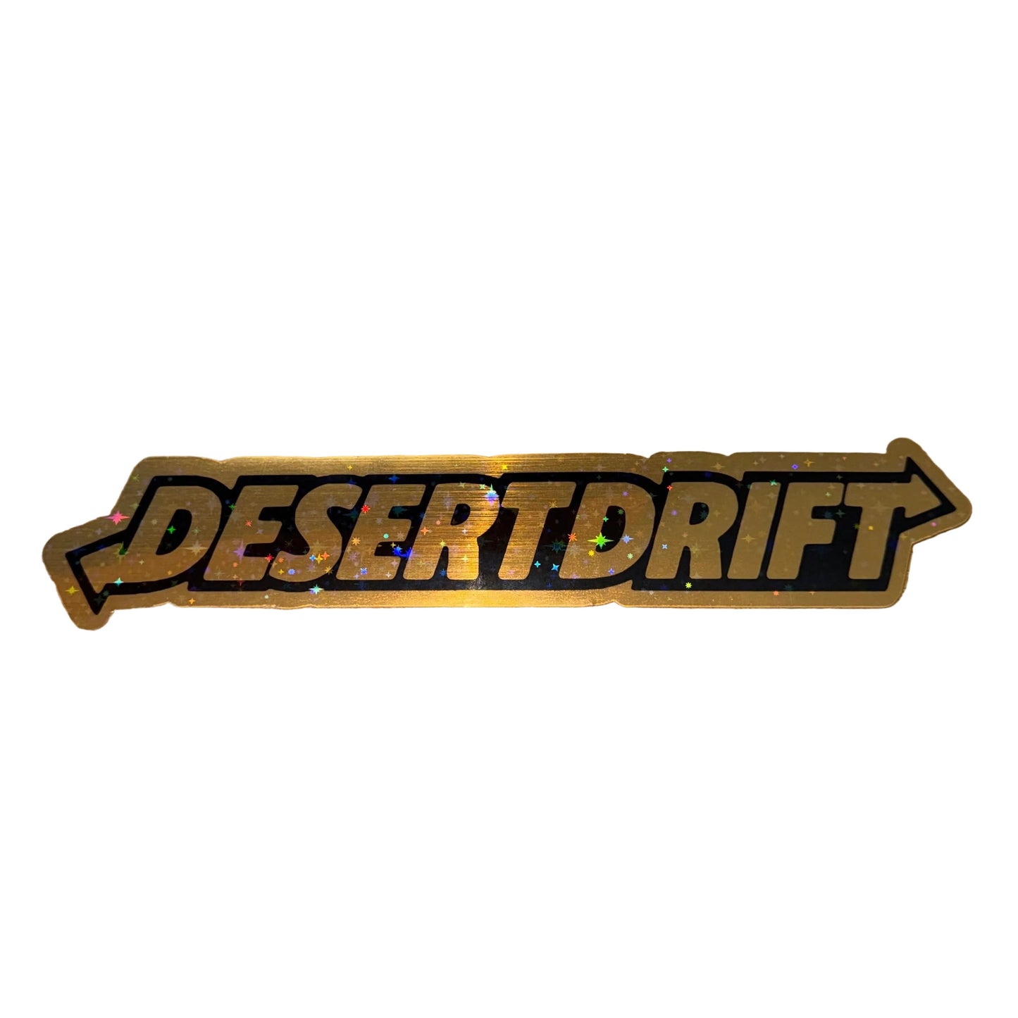 Desert Drift Way Sticker Gold Holographic 9”