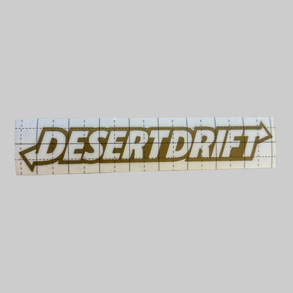 Gold Sparkle Desert Drift Sticker 8”