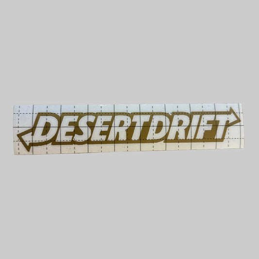 Gold Sparkle Desert Drift Sticker 8”