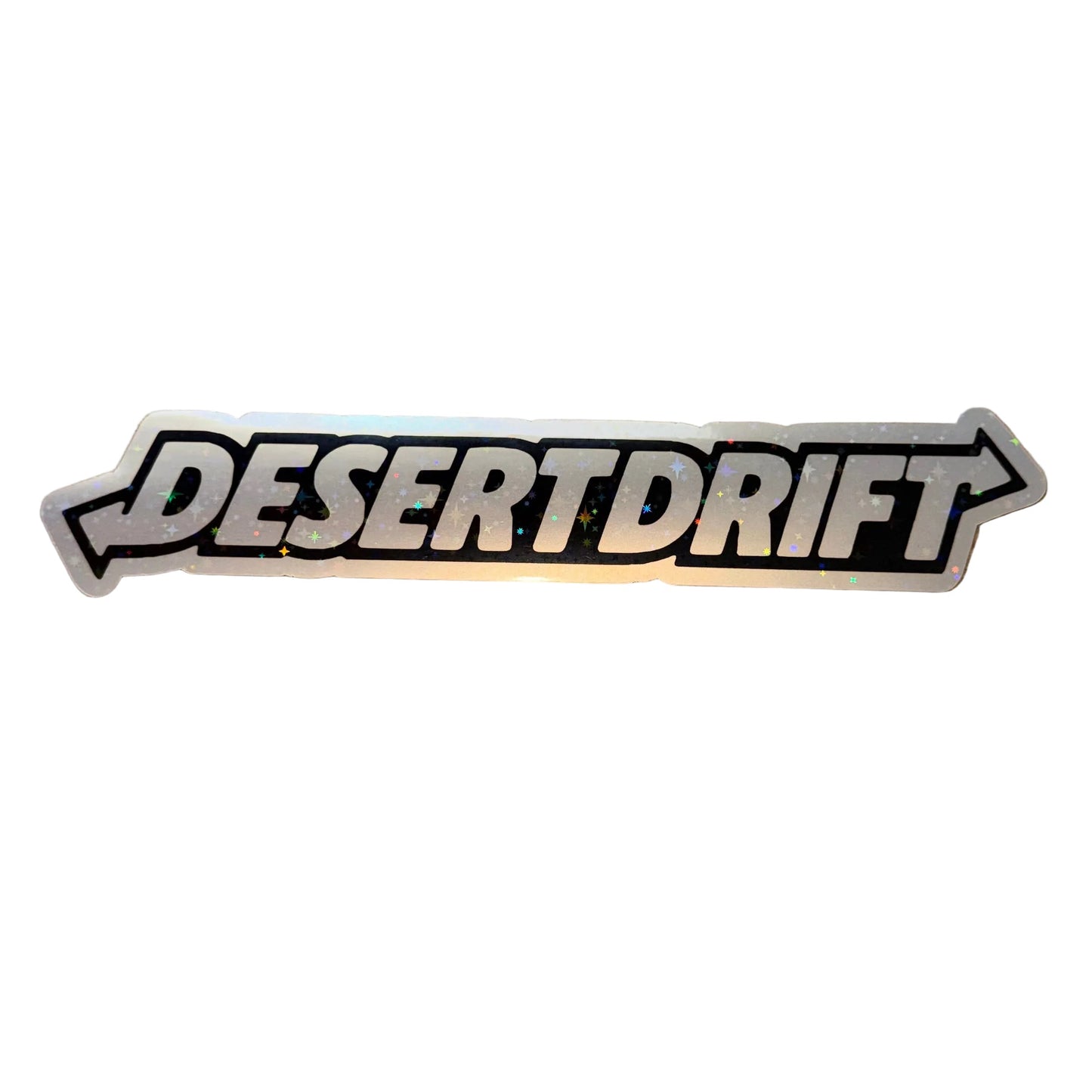 Desert Drift Way Silver Holographic Sticker 9”