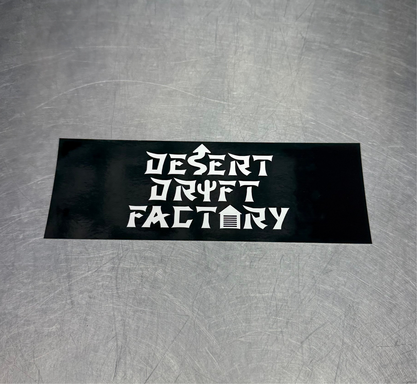 Classic Desert Drift Factory Slap Sticker 8”x2.75”