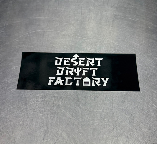 Classic Desert Drift Factory Slap Sticker 8”x2.75”
