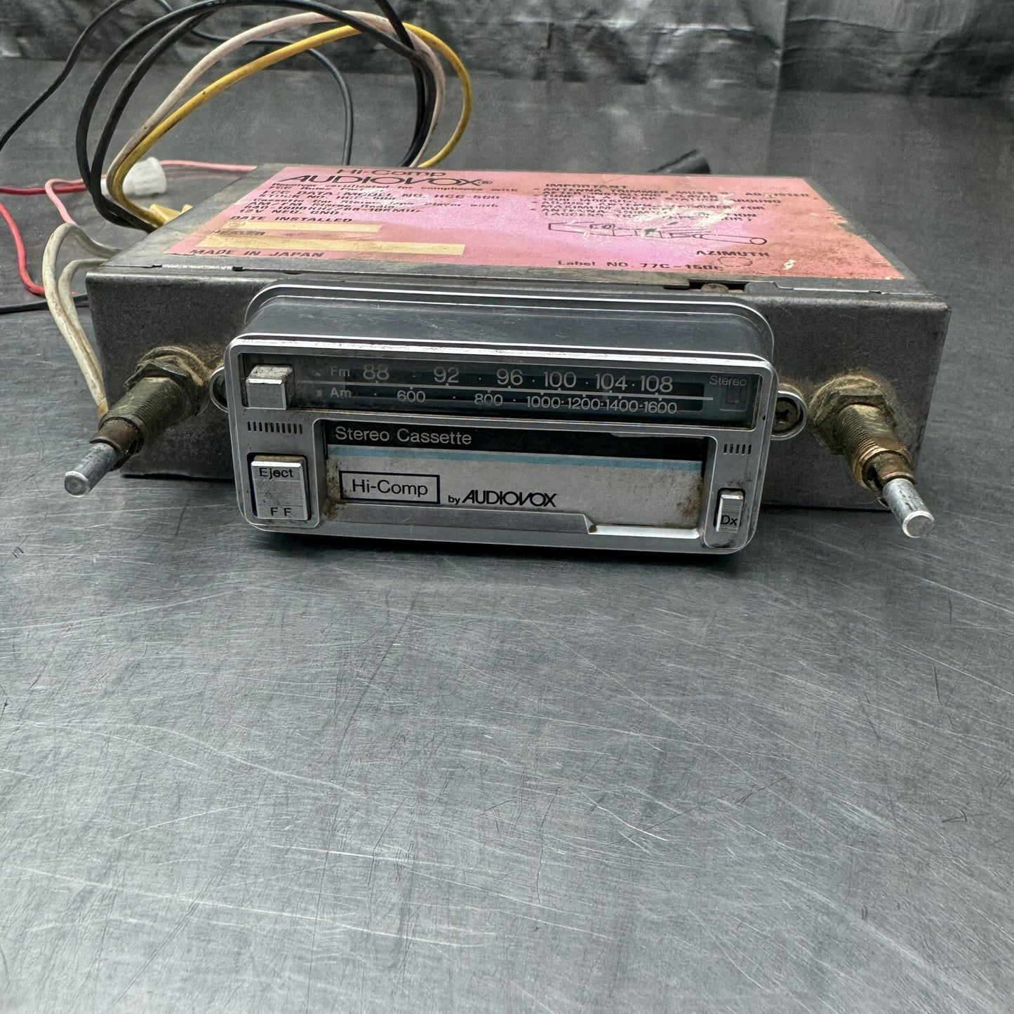 Hicomp HCC-500 Audiovox Car Radio Made In Japan Toyota #1