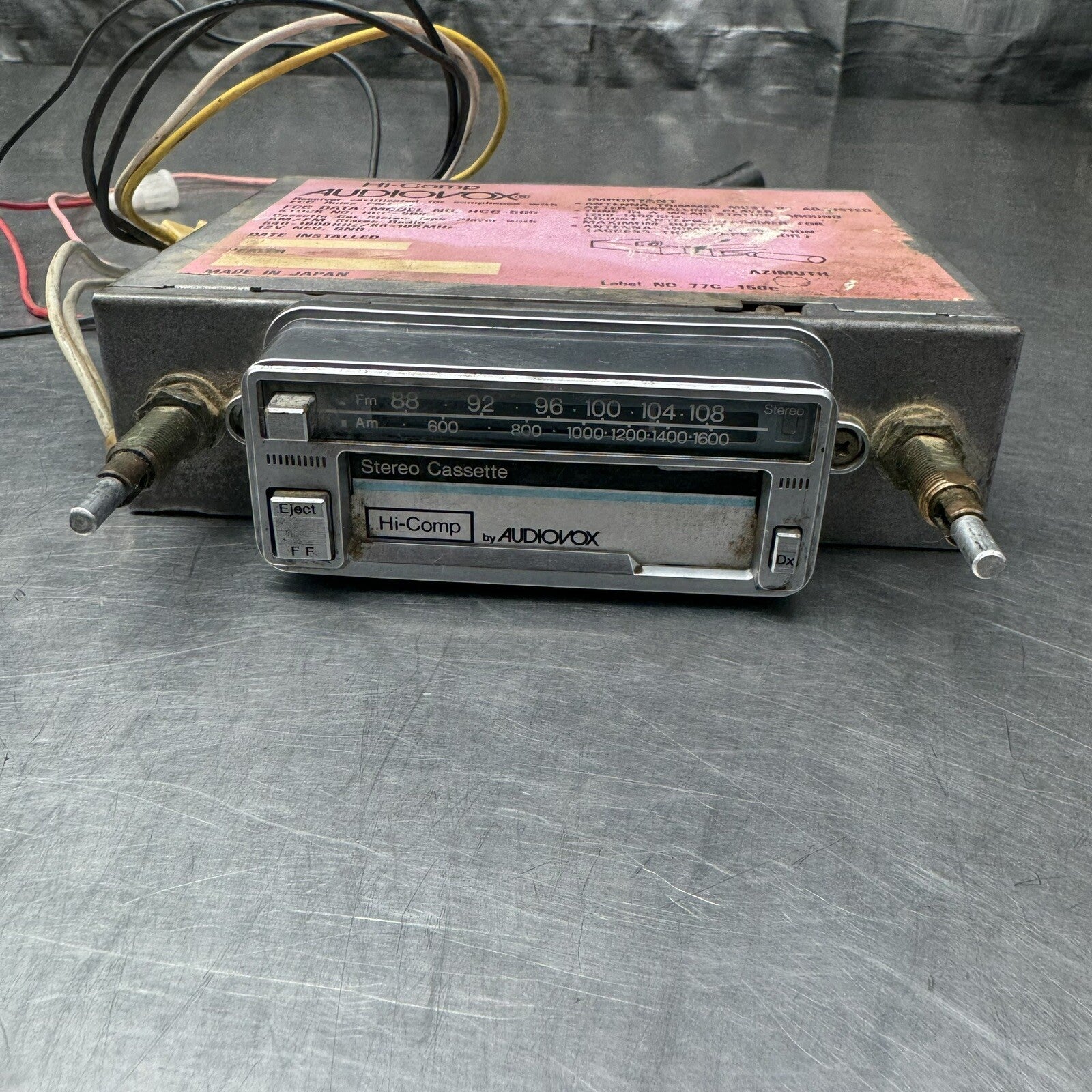 Hicomp HCC-500 Audiovox Car Radio Made In Japan Toyota #1