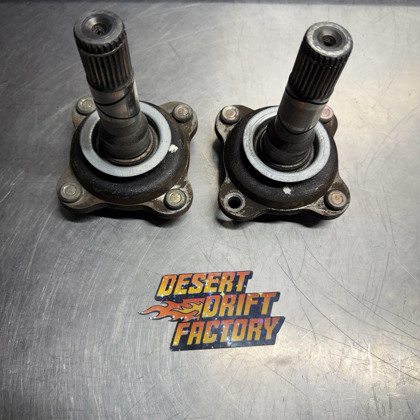 86-91 Mazda FC RX7 Rear Axle Output Stubs Diff Flanges Pair NA Clutch Type #1