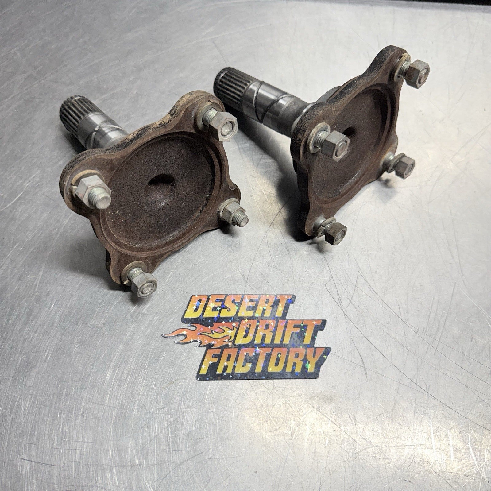 86-91 Mazda FC RX7 Rear Differential Axle Output Stubs Diff Flanges Pair NA #2