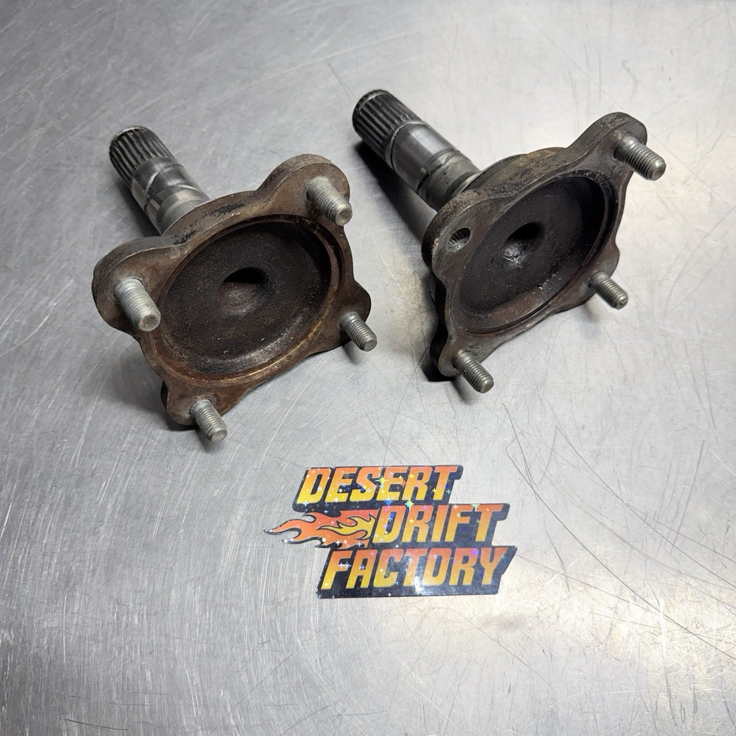 86-91 Mazda FC RX7 Rear Axle Output Stubs Diff Flanges Pair NA Clutch Type #1