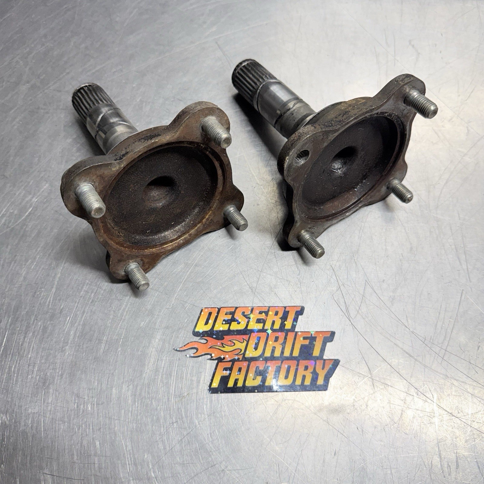 86-91 Mazda FC RX7 Rear Axle Output Stubs Diff Flanges Pair NA Clutch Type #1