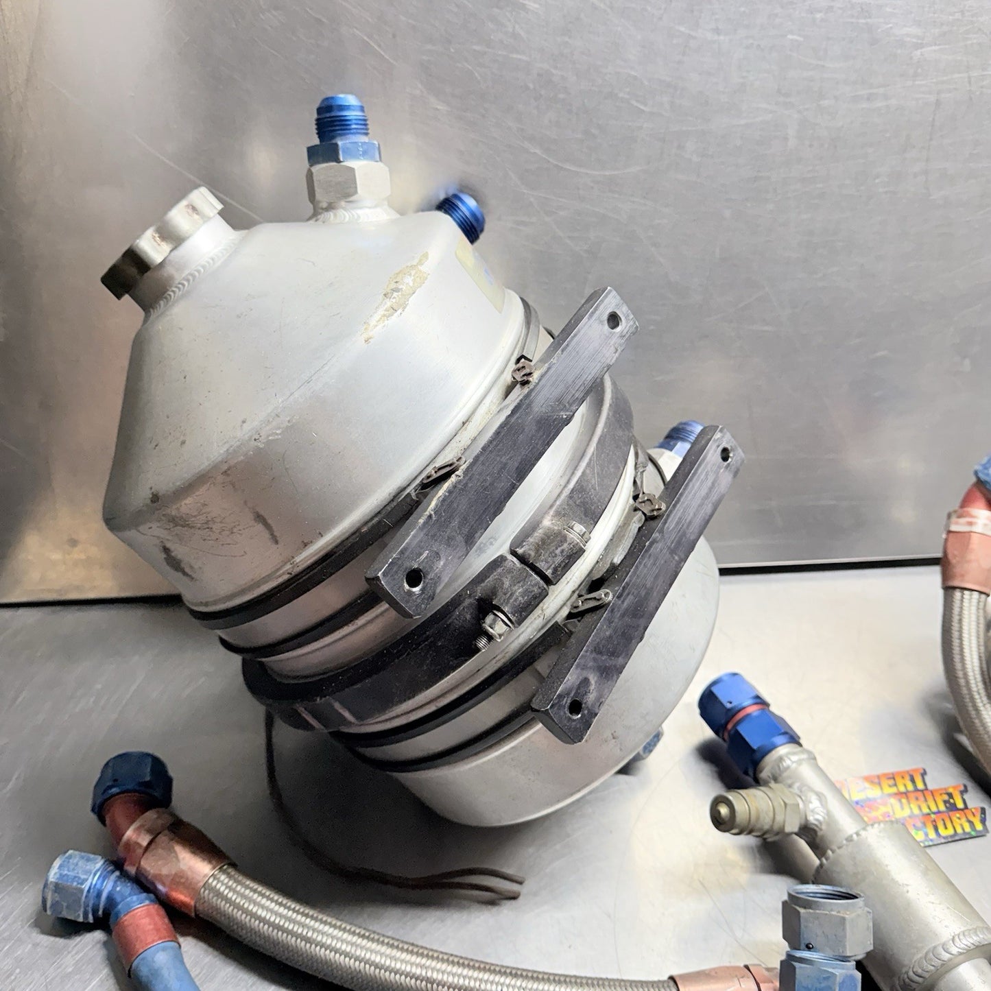 Patterson Dry Sump Oil Tank 3 Gallons With Brackets Lines Filter Breather