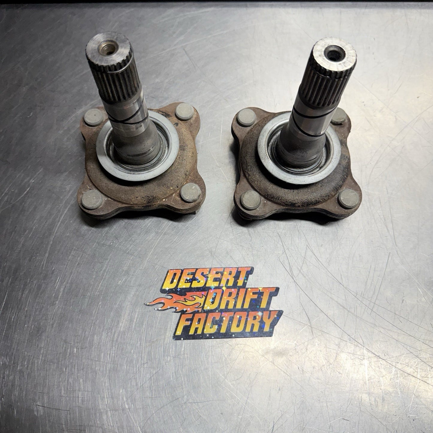 86-91 Mazda FC RX7 Rear Differential Axle Output Stubs Diff Flanges Pair NA #2