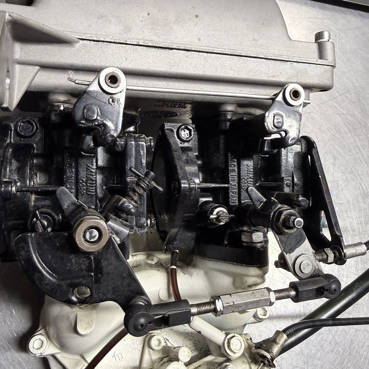 93 SEADOO SPX 580 587 CARBURETORS DUAL TWIN CARBS INTAKE MANIFOLD AIR BOX