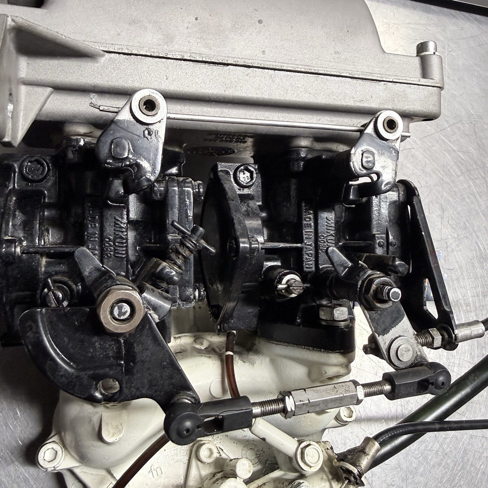 93 SEADOO SPX 580 587 CARBURETORS DUAL TWIN CARBS INTAKE MANIFOLD AIR BOX