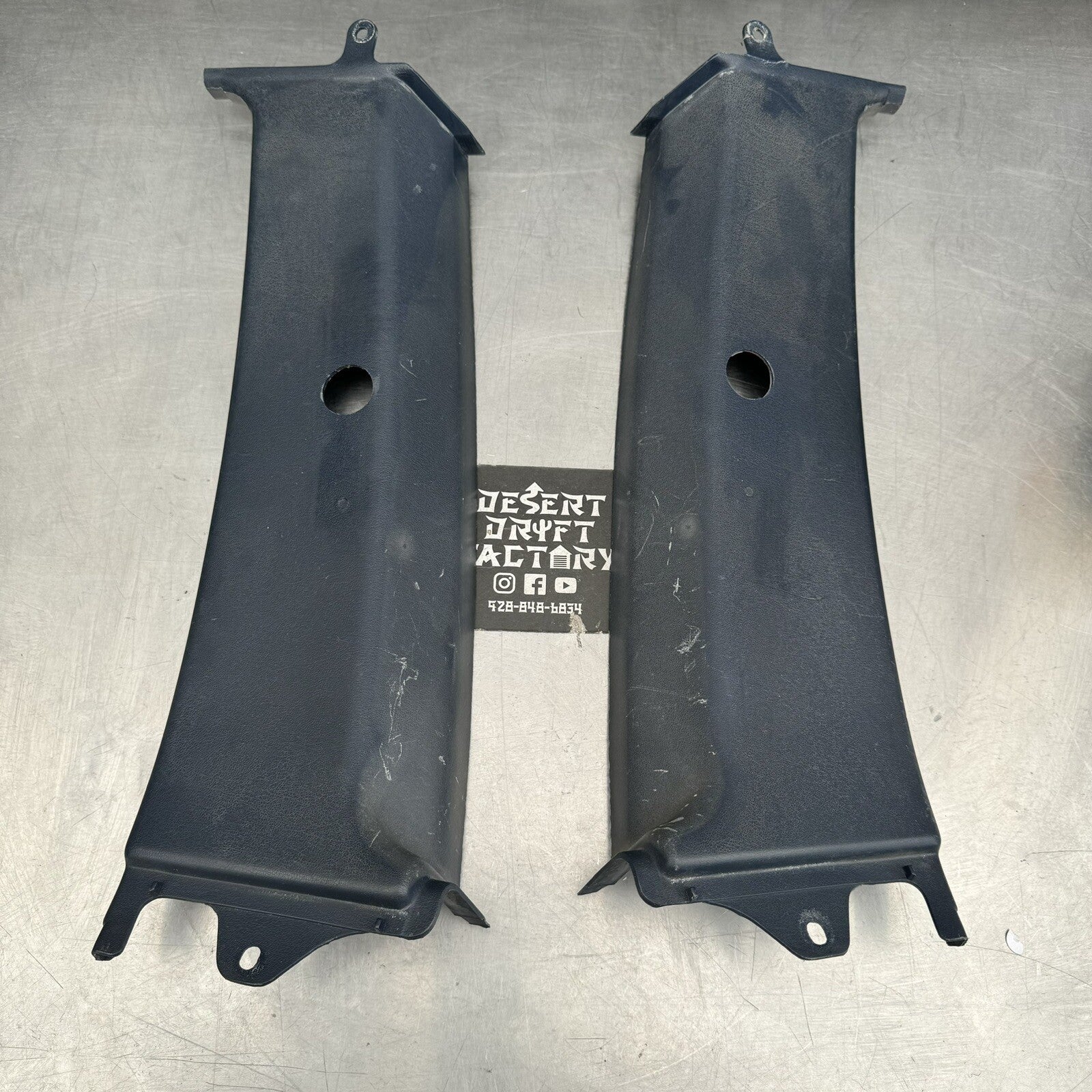 AE86 Levin Trueno Pillar Panel B-Pillar Trim Interior Pair Blue Coupe #2