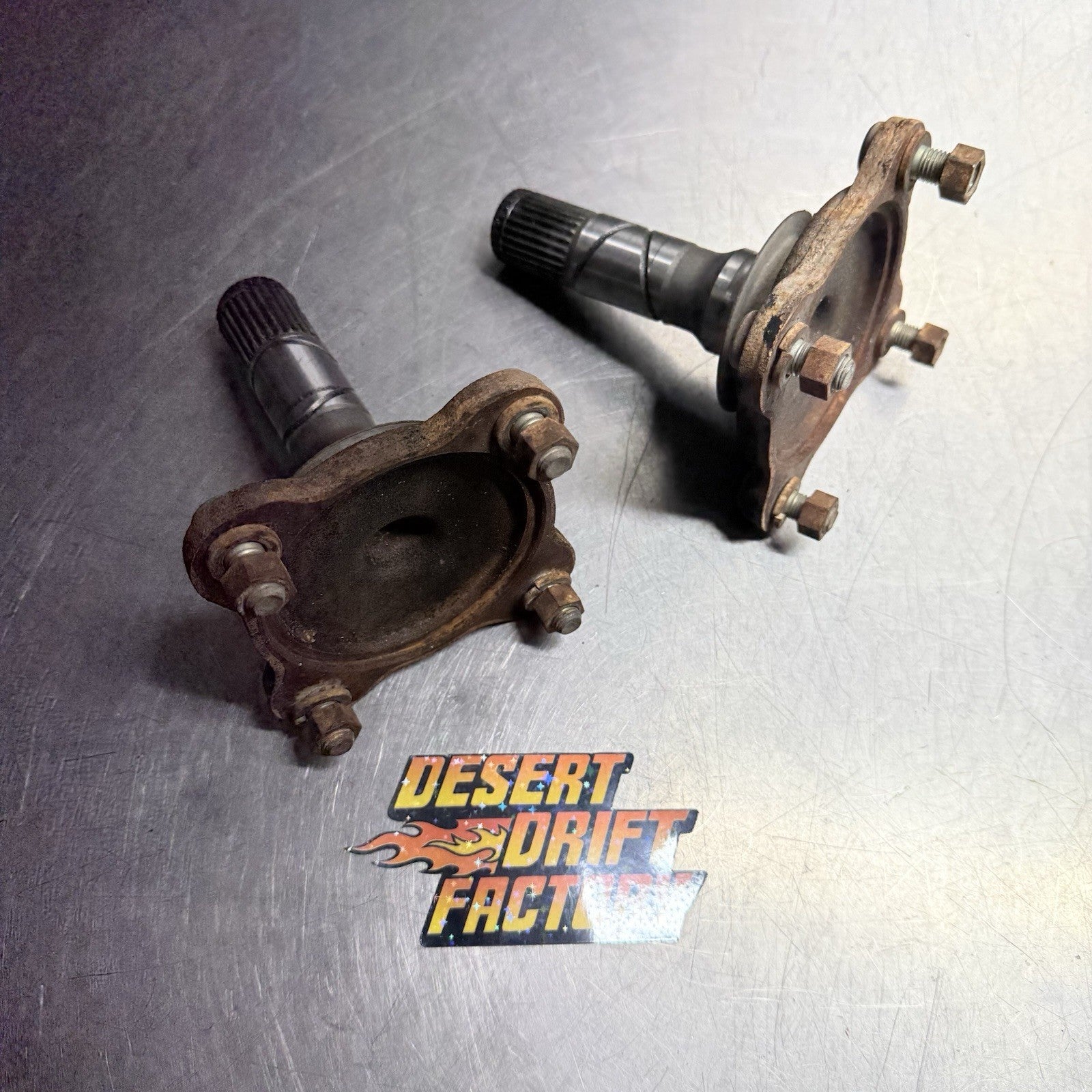 86-91 Mazda FC RX7 Rear Differential Axle Output Stubs Diff Flanges Pair NA #1