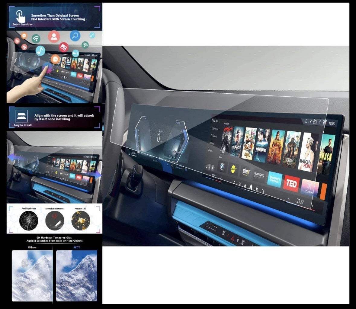 SXCY Fit for 2025 2026 BMW X3 Screen Protector 29.5” X 5.5”