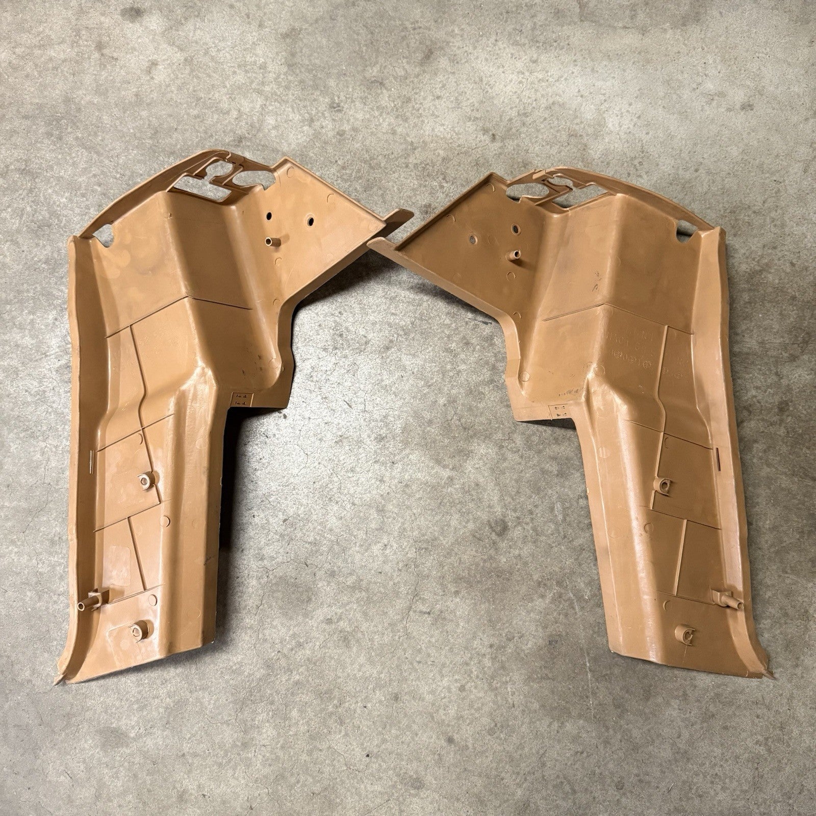 1994-1997 MAZDA MIATA B PILLAR PLASTIC TRIM COVER SET TAN 94-97