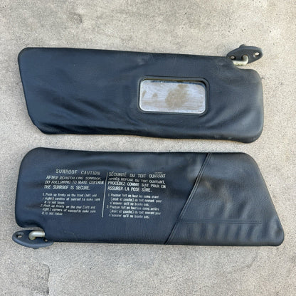 84-85 MAZDA RX7 FB SET OF 2 FRONT LEFT & RIGHT SUN VISOR BLACK #1