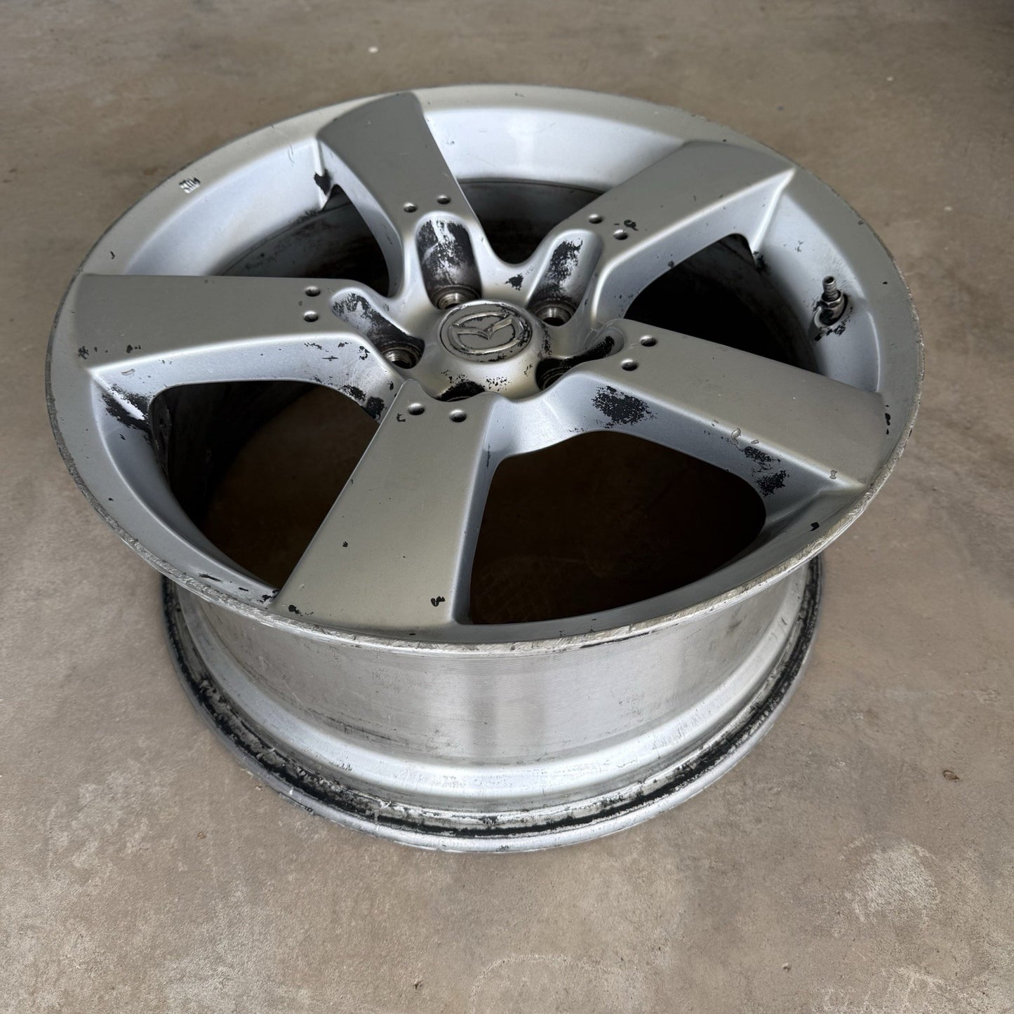 04-08 MAZDA RX8 18X8 5 SPOKE 18" POLISHED WHEEL RIM OEM 5x114 #1