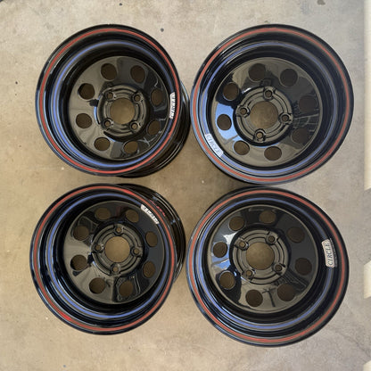 13x7 4x110 Circle Racing Wheels -25 offset Set Of 4