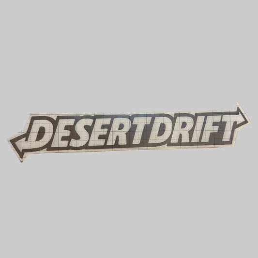 Silver Sparkle Desert Drift Sticker 8”