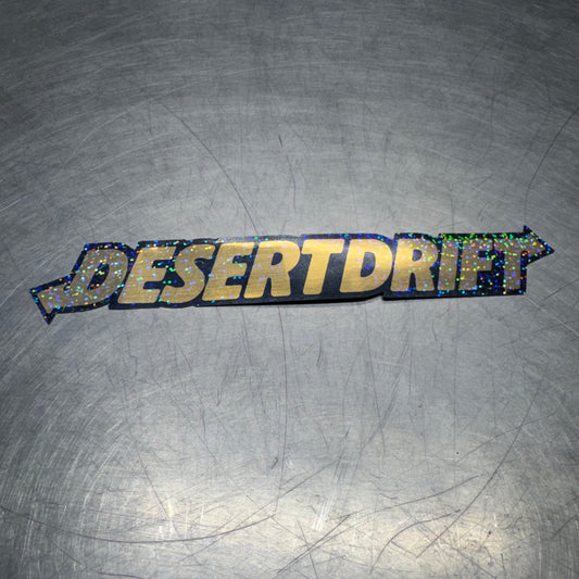Desert Drift Sticker Gold Holographic 9”