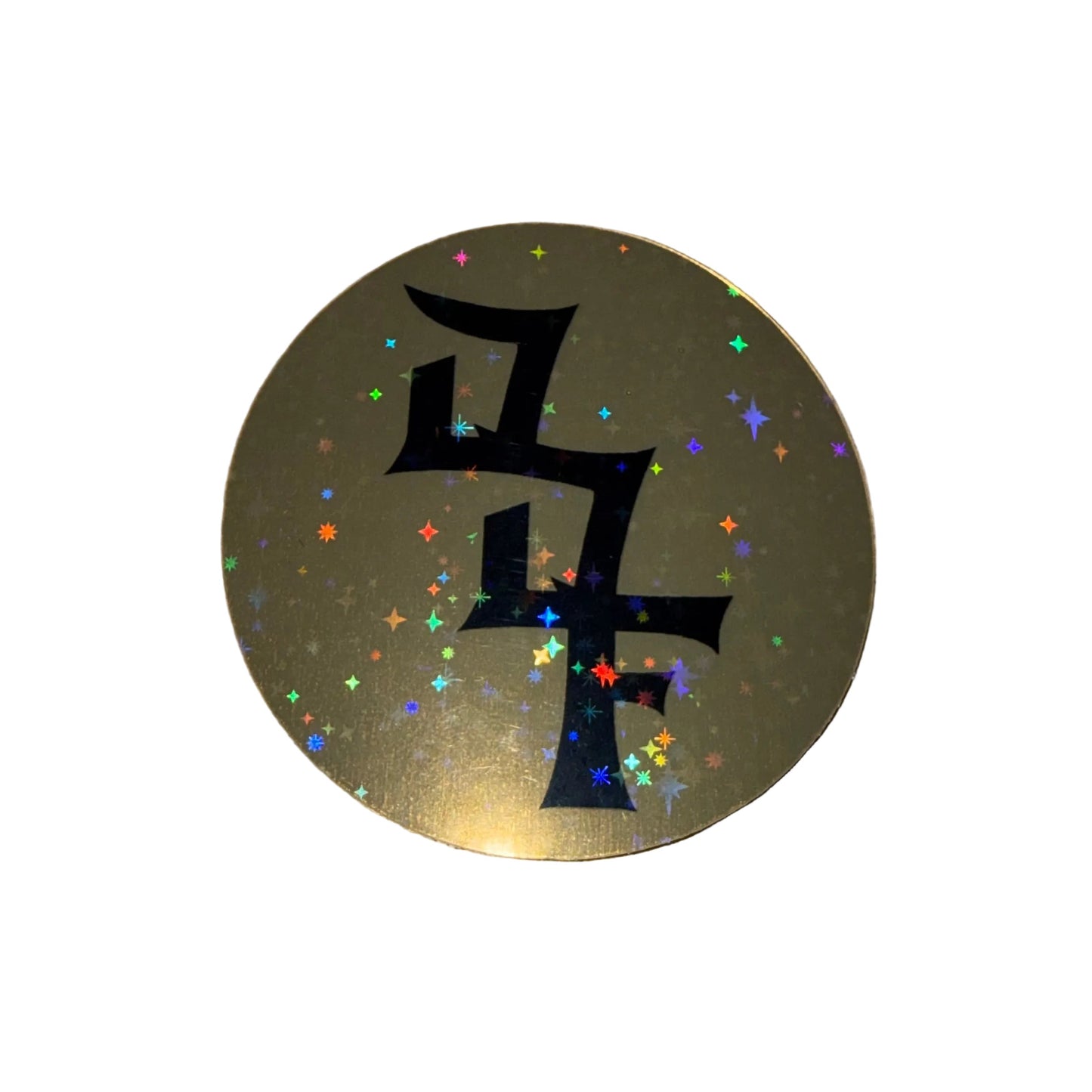 DDF Gold Holographic Sticker 3”