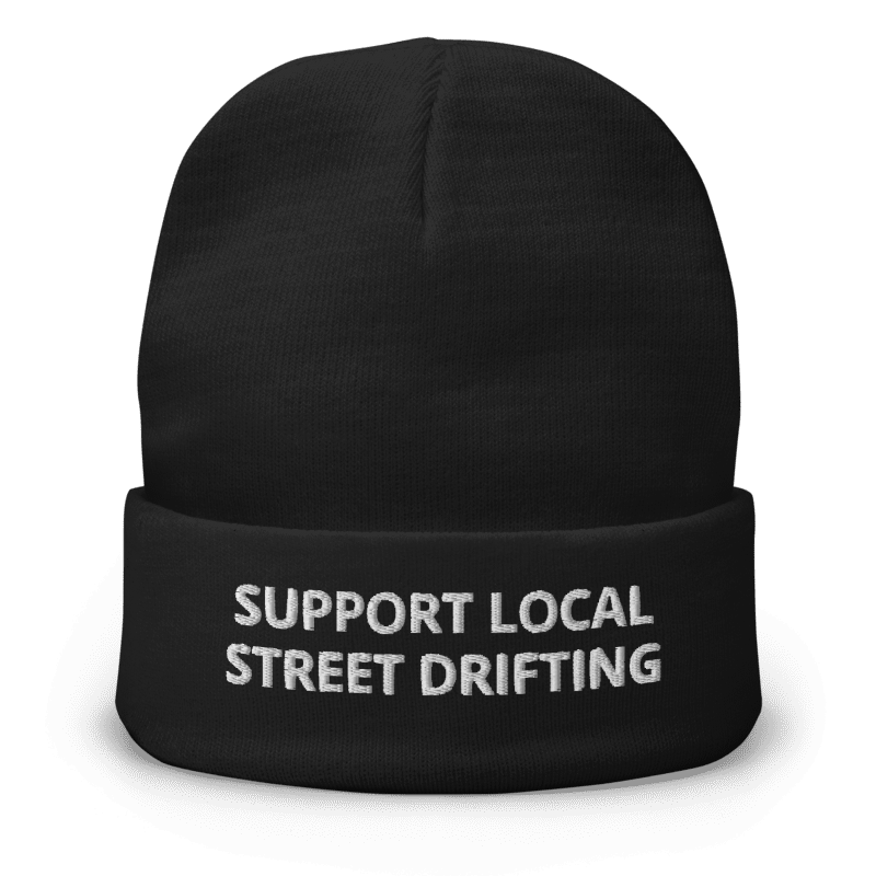 Support Local Street Drifting Beanie (white)