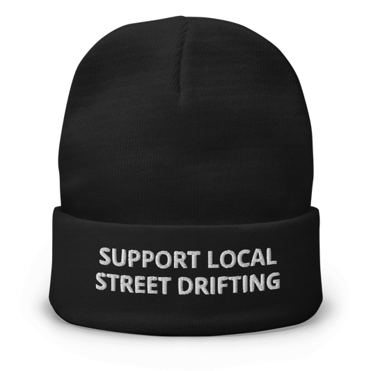 Support Local Street Drifting Beanie (white)